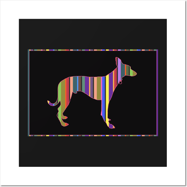 Fred - The Stripy Lurcher Wall Art by colemanco